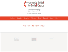 Tablet Screenshot of normandyumc.org